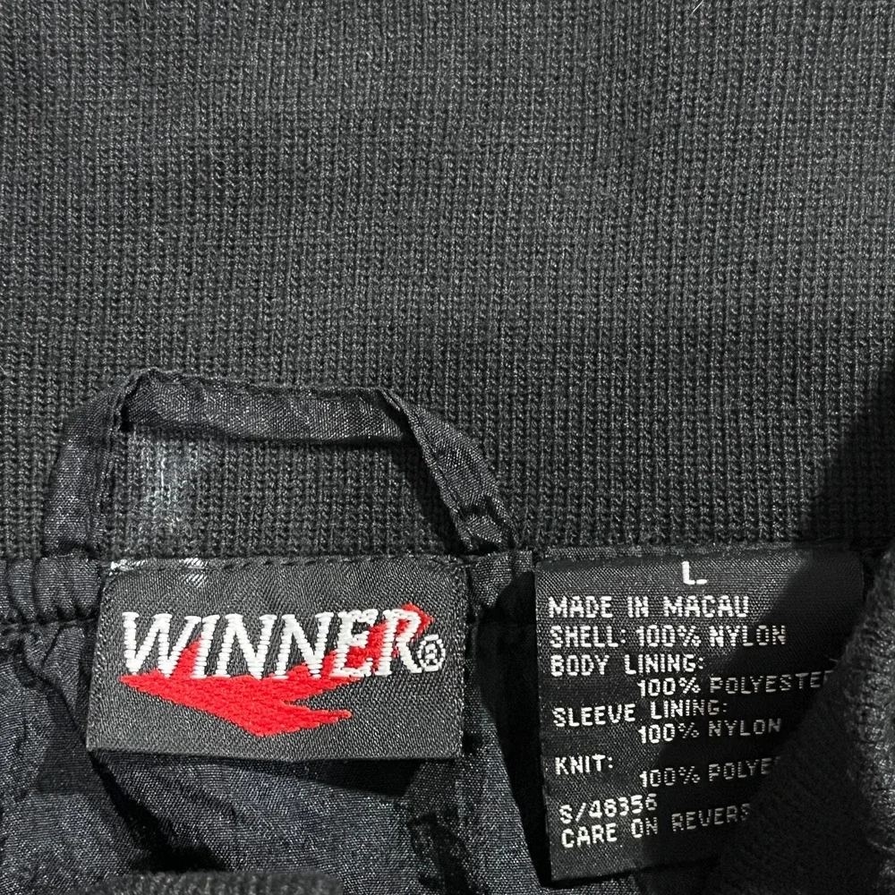 Vintage Winner Jacket Mens Large Windbreaker Color Block Y2K Half Zip Streetwear